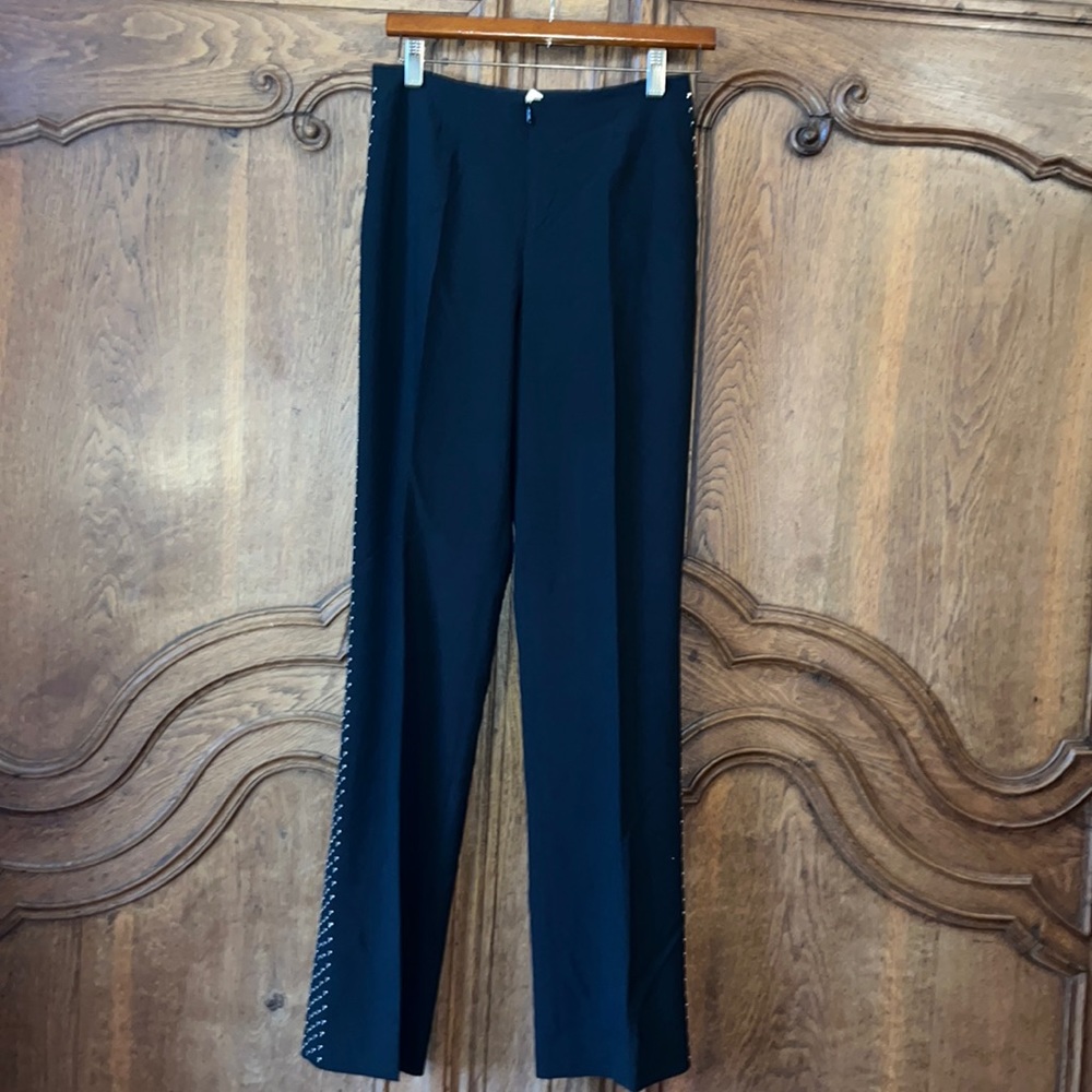Votre Nom Black Vintage Pants with Grommets